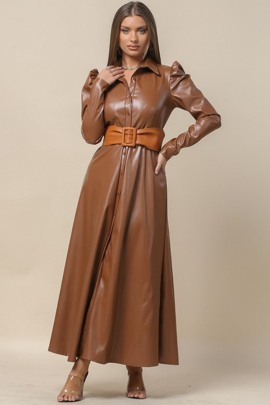 Faux hot sale leather duster