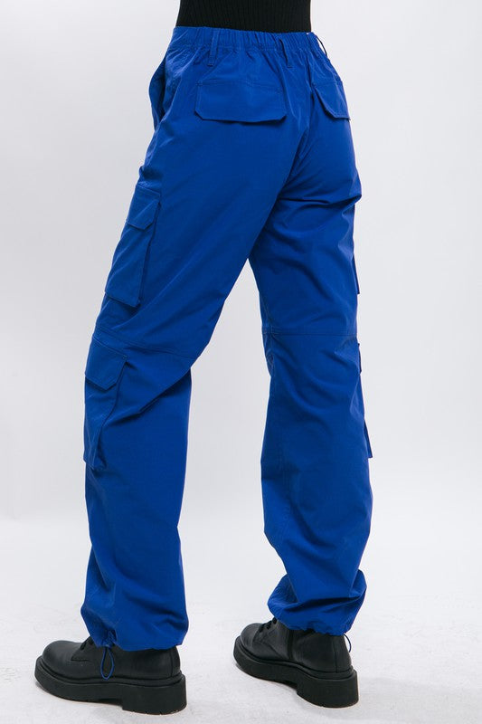 Royal Cargo Pants With Button Closure & Multiple Pockets – Aquarius Brand