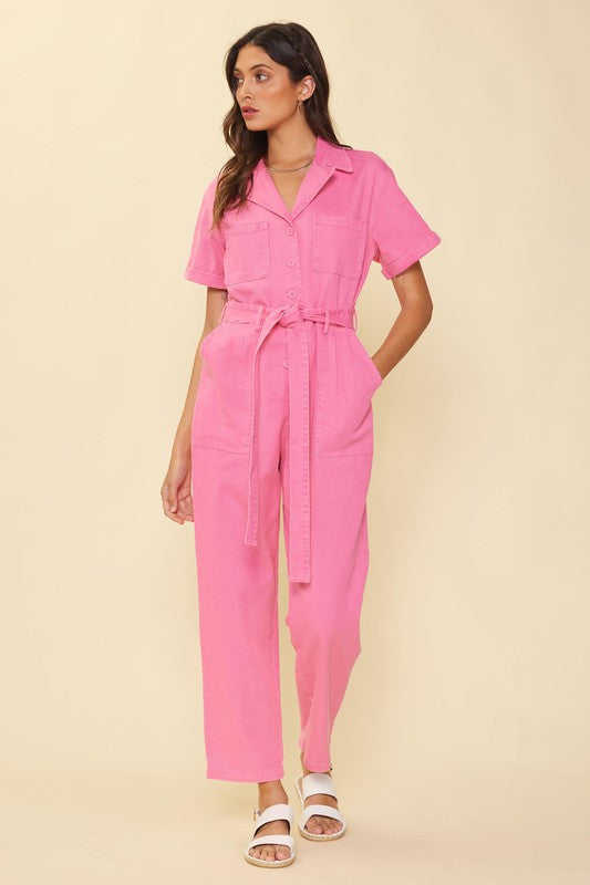 Pink cheap utility suit