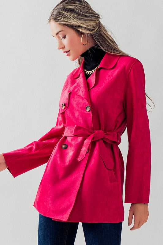 Fuschia hotsell trench coat