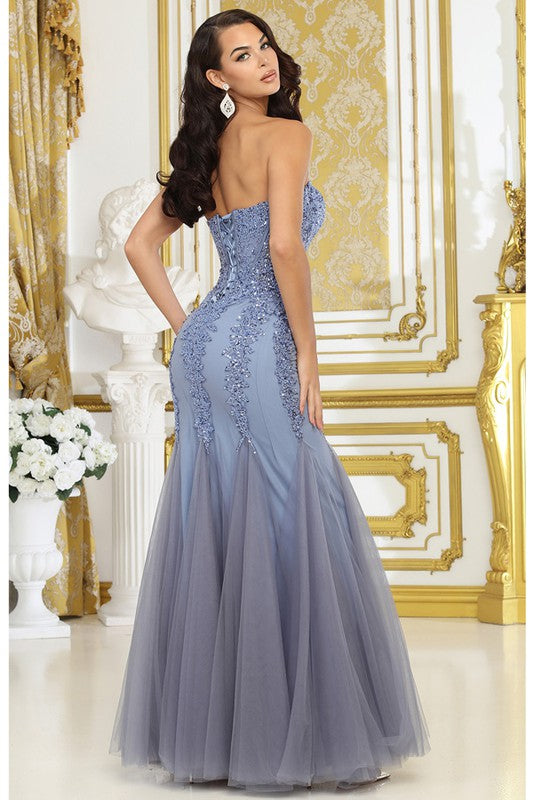 Dusty blue hotsell mermaid dress