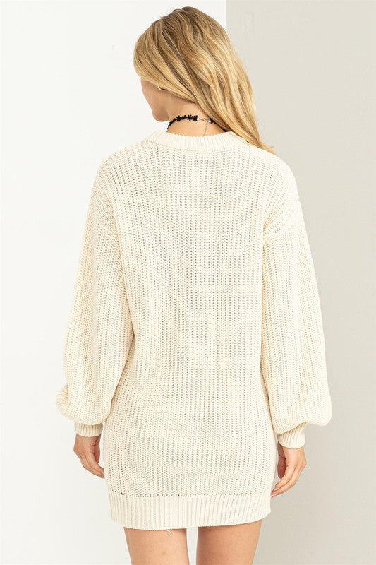 Cream sales ribbed sweater