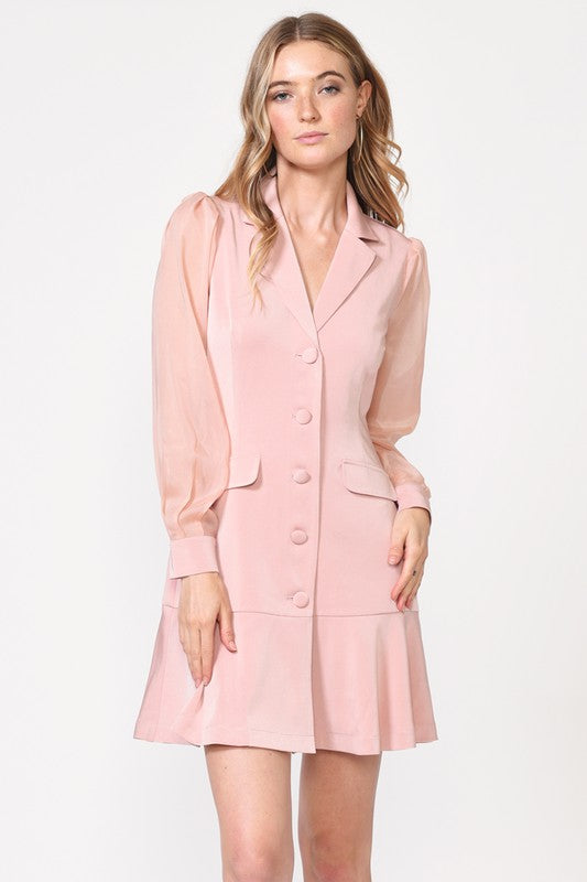 Baby pink blazer on sale dress