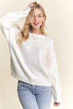 Off White Sequins Accent Sweater Top