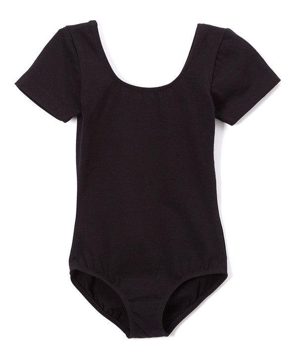 Black Girls' Cap Sleeve Leotard