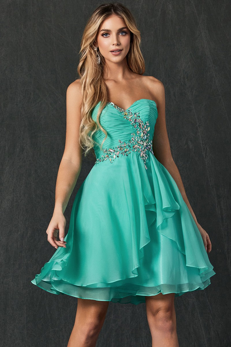 Jade green hotsell homecoming dress