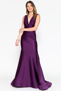 Eggplant Floor Length Dress