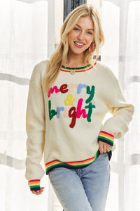 Ivory Rainbow Band X-Mas Sweater