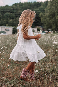 Beach White Toddlers & Girls Boho Belissima Bella Dress