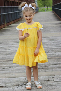 Yellow Toddlers & Girls Boho Belissima Bella Dress