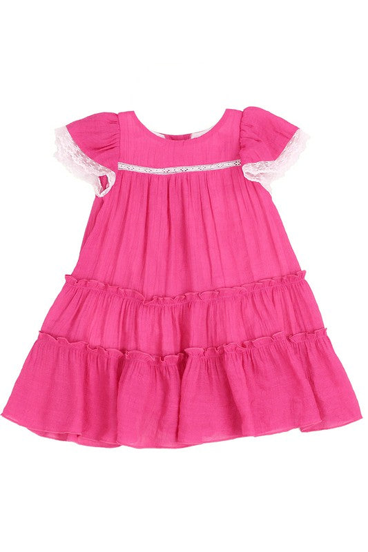 Fuchsia Toddlers & Girls Boho Belissima Bella Dress