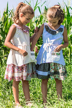 Baby Blue Toddlers & Girls Boho Patchwork-Layers Dress