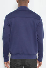 Navy Cotton Zip Up Light Weight Jacket