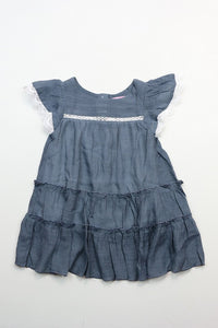 Gray Blue Toddlers & Girls Boho Belissima Bella Dress