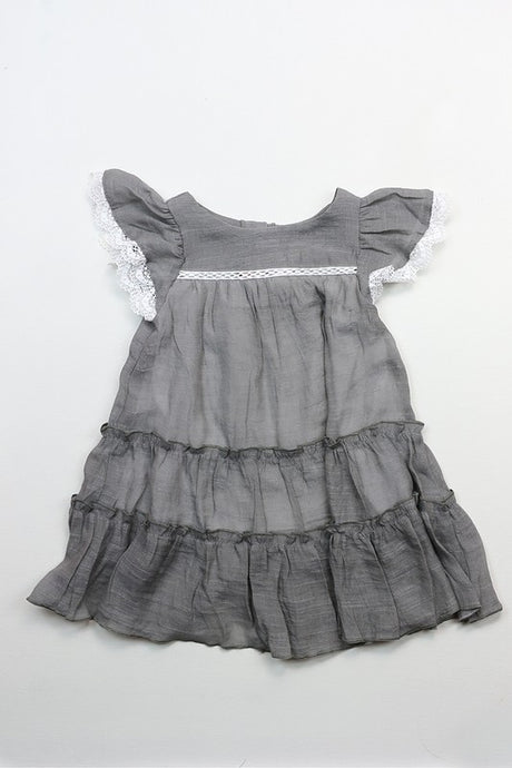 Gray Toddlers & Girls Boho Belissima Bella Dress