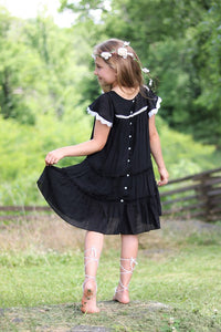 Black Toddlers & Girls Boho Belissima Bella Dress