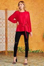 Burgundy Solid Long Sleeves Top