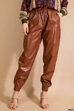 Brick Soft Faux Leather Jogger