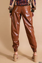 Brick Soft Faux Leather Jogger