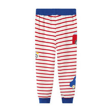 Red Boy's Automobile Print Sweatpants