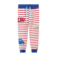 Red Boy's Automobile Print Sweatpants