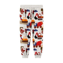 Red Boy's Automobile Print Sweatpants