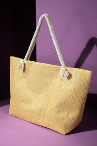 Beige Summer Love Tote Bag