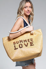 Beige Summer Love Tote Bag