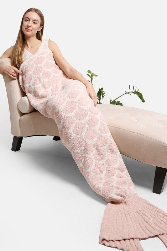 Pink Luxury Super Soft Mermaid Tail Blanket Aquarius Brand