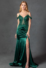 Green Shoulder Strap V-Neck Sheath Dress