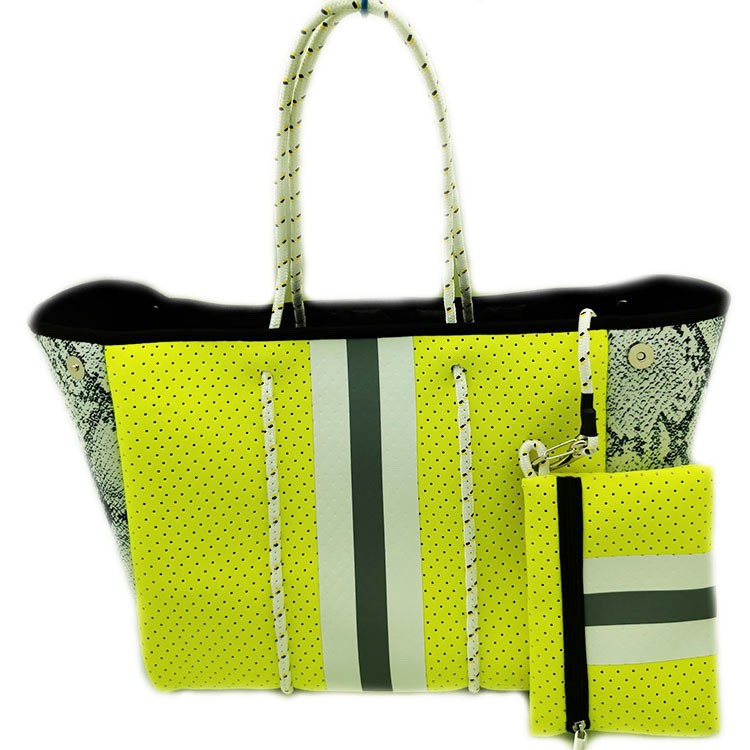 Neon yellow tote online bag