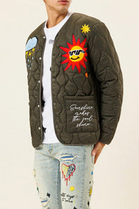 Olive Eternal Life Quilted Liner Jacket