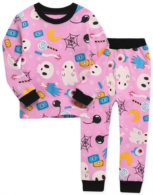 Horror Night Pink Halloween Long Sleeve PJs