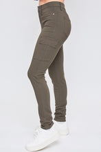 Dark Olive Junior Hyperstretch 1-Button Skinny Cargo