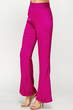 Magenta Waist Band Satin Pants