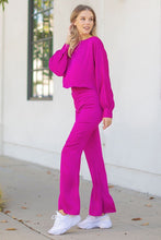 Magenta Waist Band Satin Pants