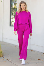 Magenta Waist Band Satin Pants