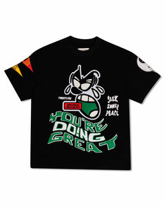 Black Spring Break Chenile Patch Graphic Tee