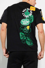 Black Spring Break Chenile Patch Graphic Tee