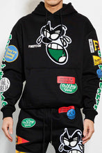 Black Spring Break Chenile Patch Graphic Hoodie