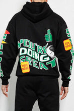 Black Spring Break Chenile Patch Graphic Hoodie