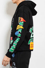 Black Spring Break Chenile Patch Graphic Hoodie