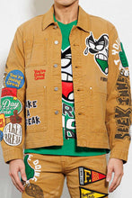 Wheat Spring Break Hand Drawing Workwear Jacket