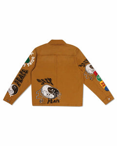 Wheat Spring Break Hand Drawing Workwear Jacket