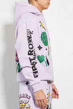 Lavender Kaneda'S Bike Flock Emb. Graphic Hoodie