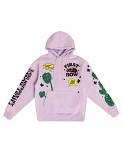 Lavender Kaneda'S Bike Flock Emb. Graphic Hoodie