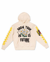 Cream Grow Your Future Chenile Emb. Graphic Hoodie