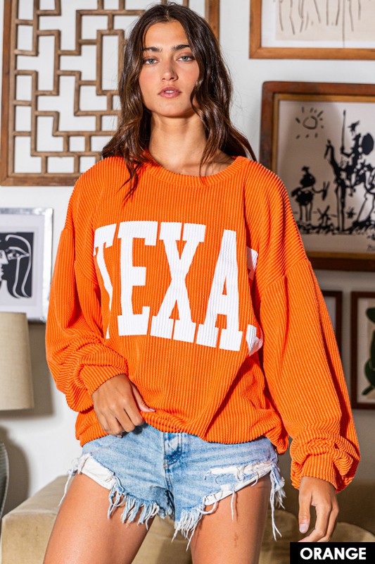 Orange store graphic sweatshirt