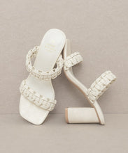 White Oasis Society Heidi - Braided Band Sandal Heel