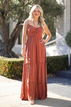 Cinnaber Solid Rayon Gauze Maxi Dress